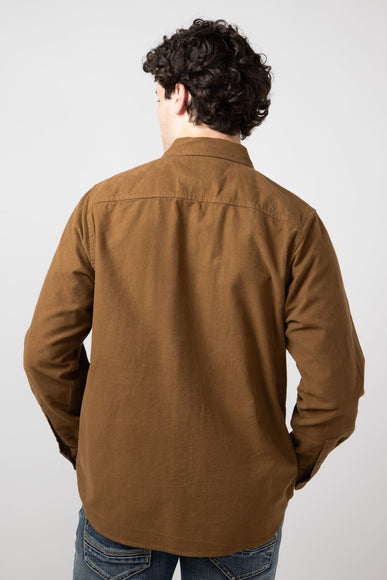 North River Suede Cotton Shirt Jacket for Men in Barn