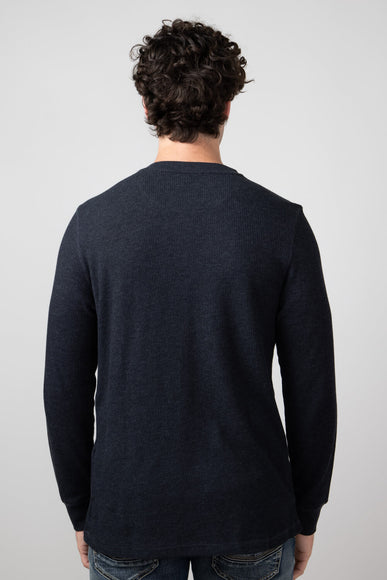 North River Waffle Henley Shirt for Men in Charcoal 