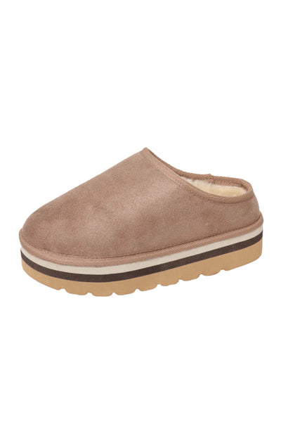 Outwoods Gallery Gabby Platform Slippers for Women in Taupe | 82503-43 ...