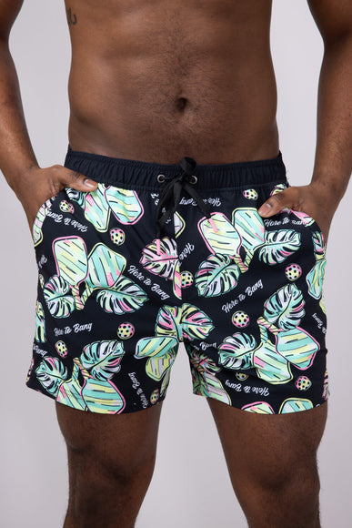 Party Pants Here To Bang Party Shorts for Men in Black