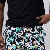 Party Pants Palm Melt Party Shorts for Men in Black