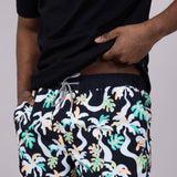 Party Pants Palm Melt Party Shorts for Men in Black