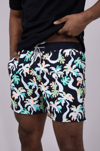 Party Pants Palm Melt Party Shorts for Men in Black