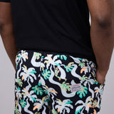 Party Pants Palm Melt Party Shorts for Men in Black