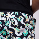 Party Pants Palm Melt Party Shorts for Men in Black