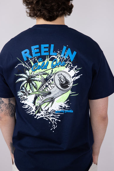 Party Pants Reelin’ T-Shirt for Men in Navy