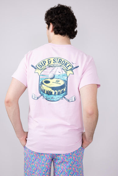 Party Pants Sippin’ T-Shirt for Men in Pink