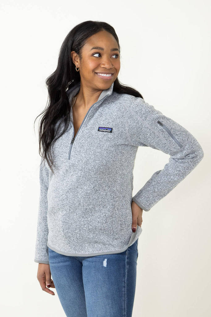 Patagonia birch white 2025 quarter zip