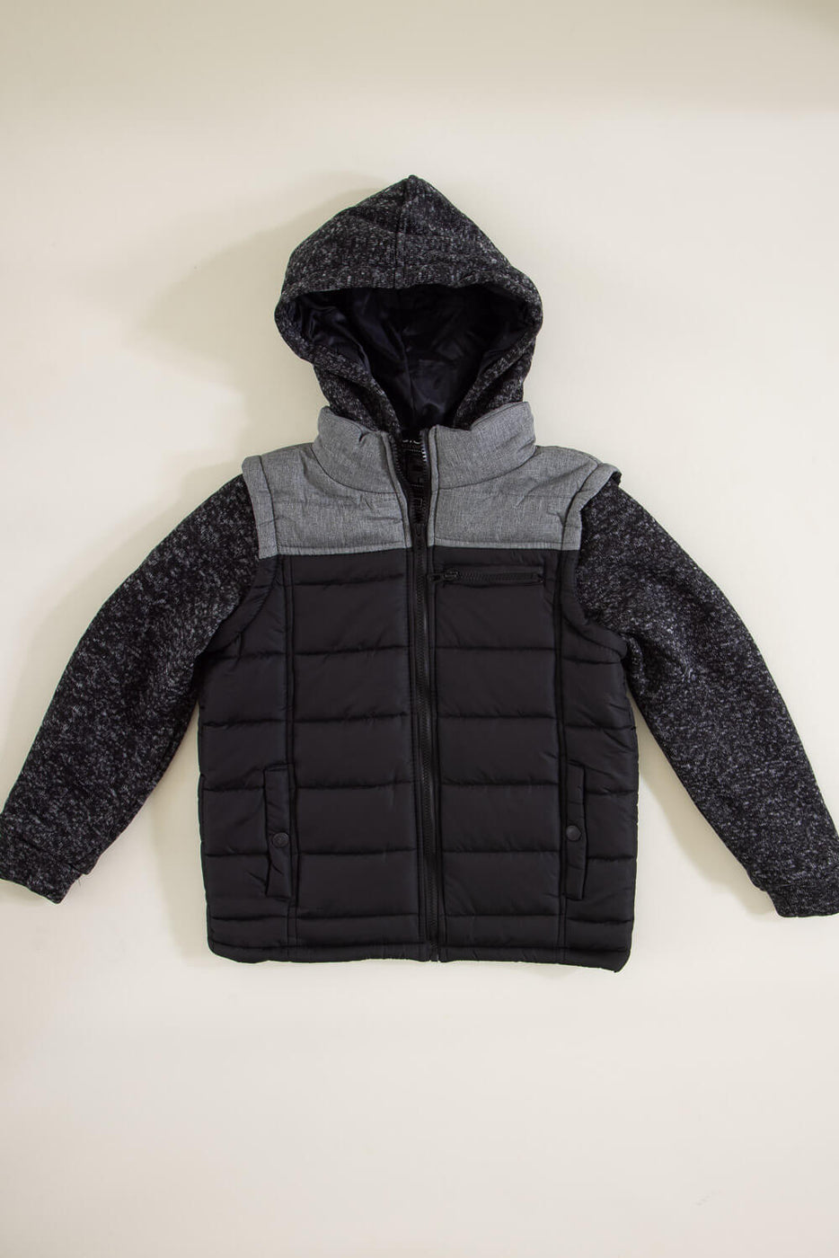 Boys black cheap puffer vest