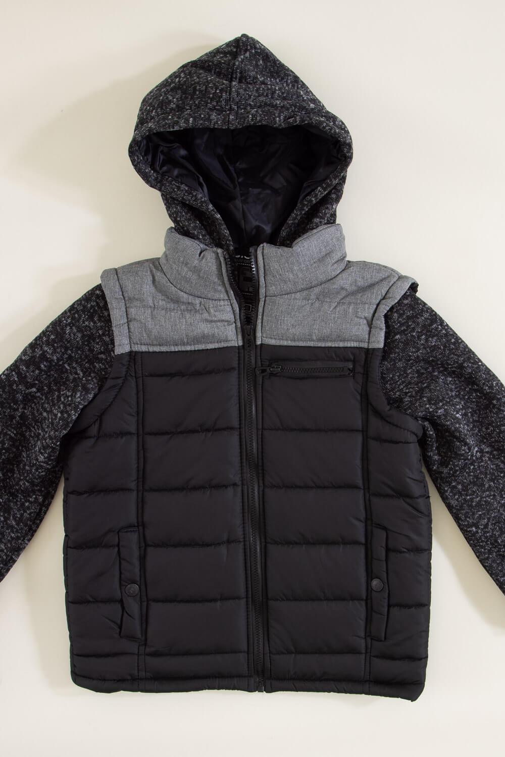 Boys hooded hot sale puffer vest