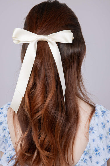 Satin Bow in Ivory