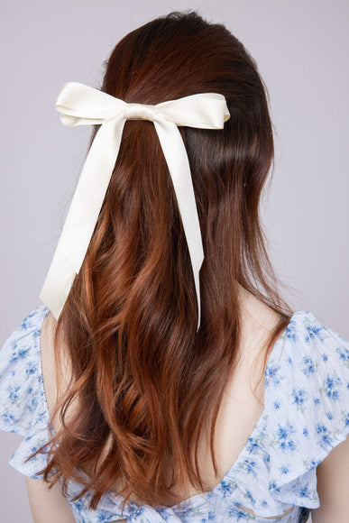 Satin Bow in Ivory