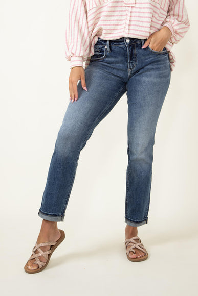 Silver Jeans Boyfriend Mid Rise Vintage Wash Jeans for Women