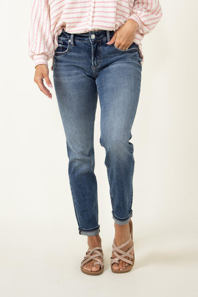 Silver Jeans Boyfriend Mid Rise Vintage Wash Jeans for Women