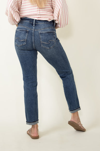 Silver Jeans Boyfriend Mid Rise Vintage Wash Jeans for Women