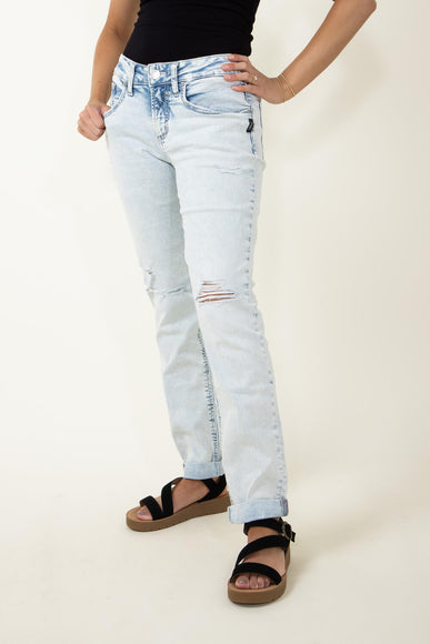 Silver Jeans 29” Rolled Cuff Boyfriend Jeans for Women