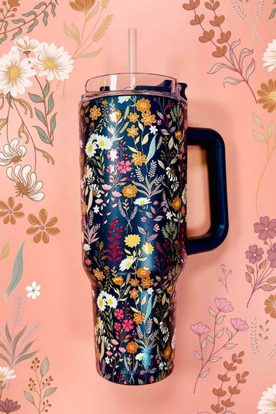 Simply Southern 40oz Tumbler in Navy Flowers