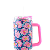 Simply Southern 40oz Tumbler in Pink Blossoms