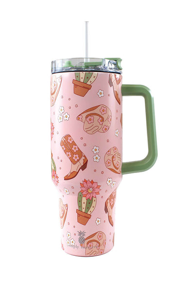 Simply Southern 40oz Tumbler in Pink Western