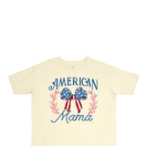 Women's Simply Southern American Mama Bow T-Shirt for Women in Tan