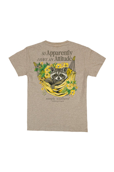 Simply Southern You Attitude T-Shirt for Women in Oat Heather