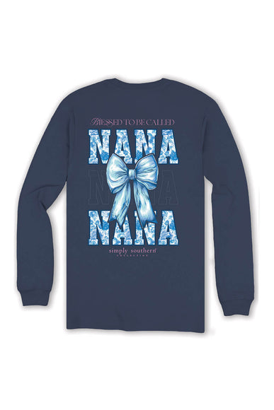 Simply Southern Long Sleeve Blessed Nana T-Shirt for Women in Mirage