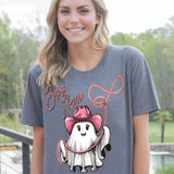 Simply Southern Boo Haw Ghost T-Shirt for Women in Iron Heather