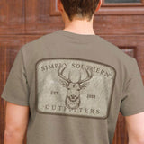 Simply Southern Buck T-Shirt for Men in Heather Brown