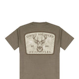 Simply Southern Buck T-Shirt for Men in Heather Brown