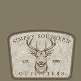 Simply Southern Buck T-Shirt for Men in Heather Brown