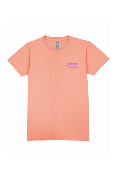 Simply Southern Plus Size Coffee Cups T-Shirt for Women in Peach