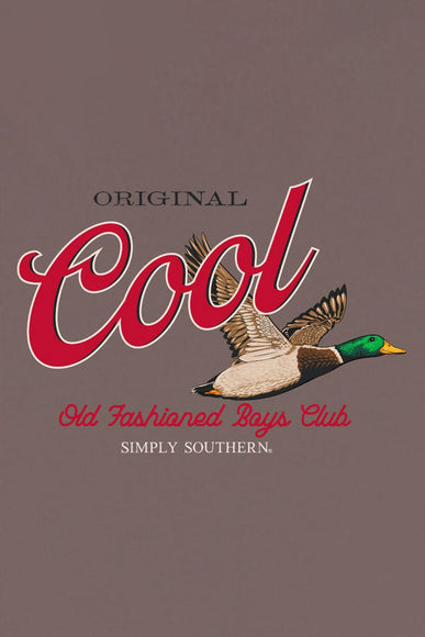 Simply Southern Men's T-Shirt Long Sleeve Cool Duck T-Shirt for Men in Mocha