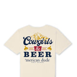 Simply Southern Cowgirls & Beer T-Shirt for Men in Beige