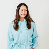 Simply Southern Cropped Hoodie for Women in Sea Blue