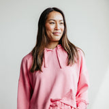 Simply Southern Cropped Hoodie for Women in Pink