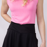 Simply Southern Crossed Waistband Skort for Women in Black