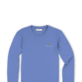 Simply Southern Plus Size Long Sleeve Ducks In A Row T-Shirt for Women in Vista Blue