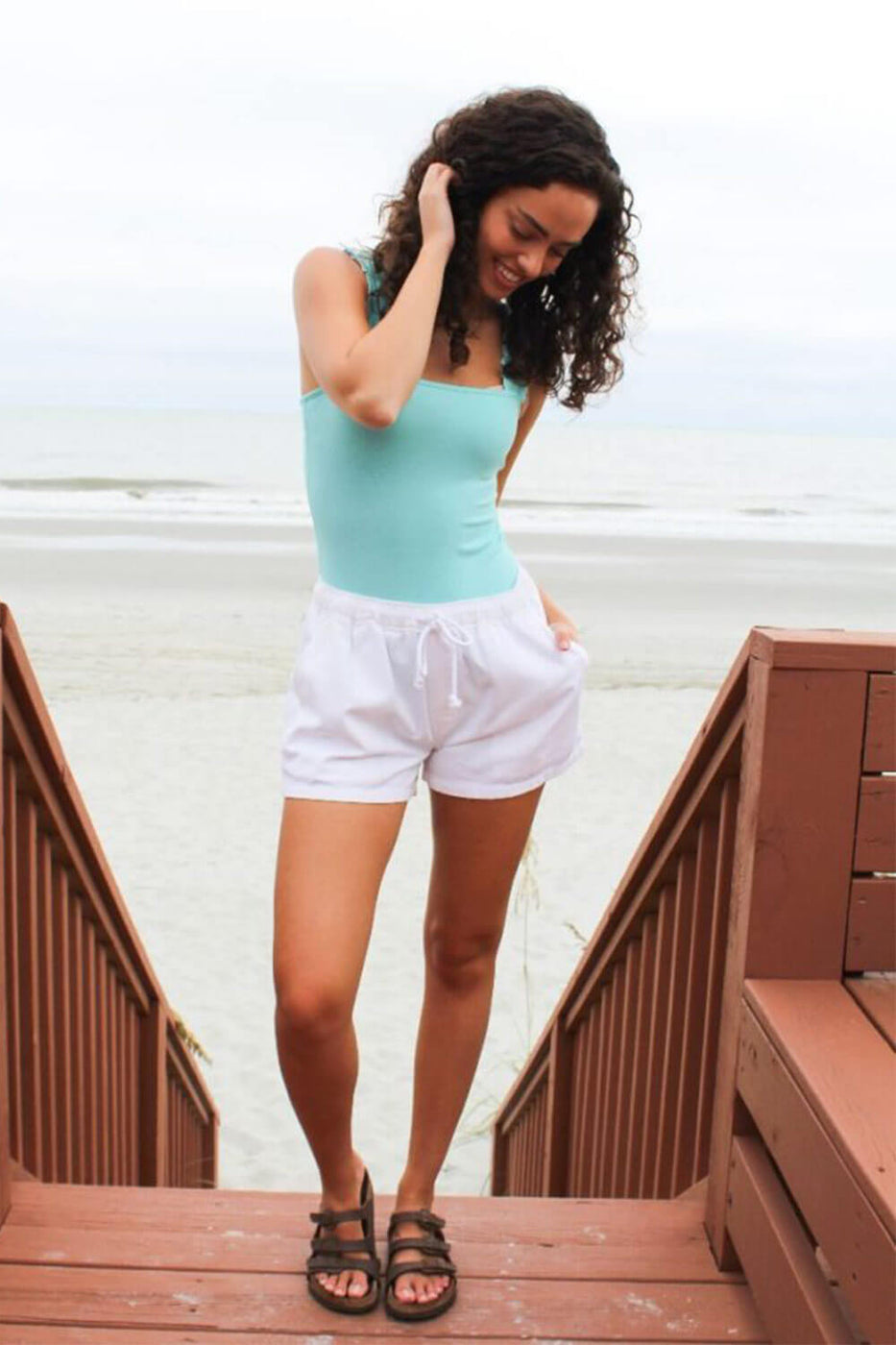 Simply Southern Everyday Shorts for Women in White