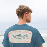 Simply Southern Fish Logo T-Shirt for Men in Blue