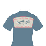 Simply Southern Fish Logo T-Shirt for Men in Blue