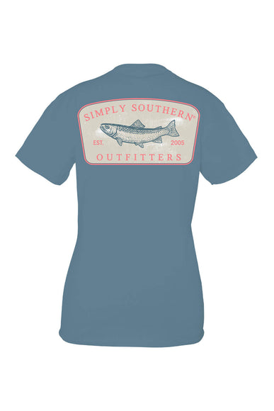 Simply Southern Fish Logo T-Shirt for Men in Blue