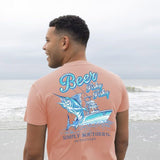 Simply Southern Beer Fishy Fishy T-Shirt for Men in Pink