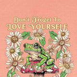 Simply Southern Youth Frog Love Yourself T-Shirt for Girls in Peach