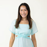 Simply Southern Cutout Dress for Women in Seafoam Blue