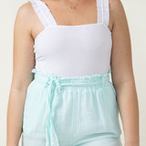 Simply Southern Clothing Gauze Shorts for Women in Light Blue