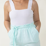 Simply Southern Clothing Gauze Shorts for Women in Light Blue