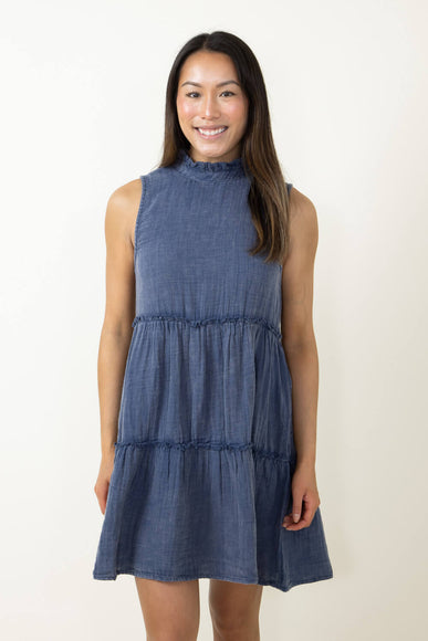 Simply Southern Gauze Tieback Dress for Women in Indigo