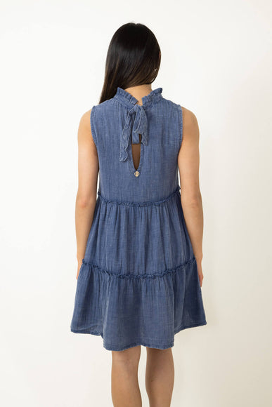 Simply Southern Gauze Tieback Dress for Women in Indigo