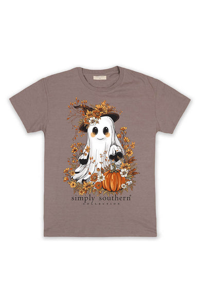 Simply Southern Plus Size Fall Ghost T-Shirt for Women in Desert Heather