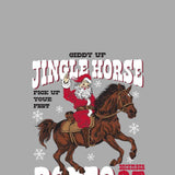 Simply Southern Youth Short Sleeve Jingle Horse Rodeo T-Shirt for Girls in Heather Grey